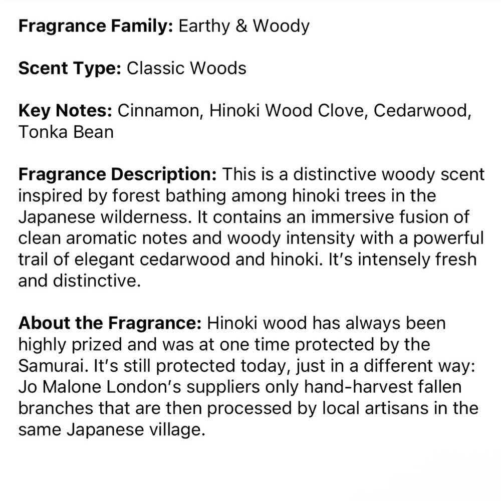 🪵 JO MALONE LONDON Hinoki & Cedarwood Intense - Travel Size - Picture 6 of 6